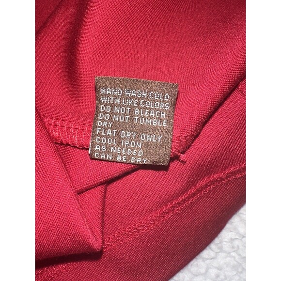 J McLaughlin Women Dress Size L Red Catalina Cloth Bell Sleeve Holiday Career - Picture 7 of 9